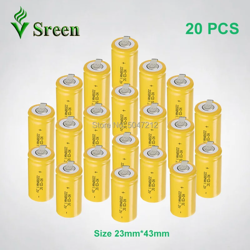 SC 2200mAh 1,2 V с никелевым листом аккумуляторная батарея DIY to Subc аккумулятор аккумуляторные электронные аккумуляторные батареи