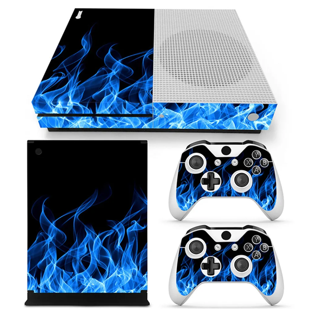 Красная наклейка из углеродного волокна для XBOX One S Slim консоль с двумя