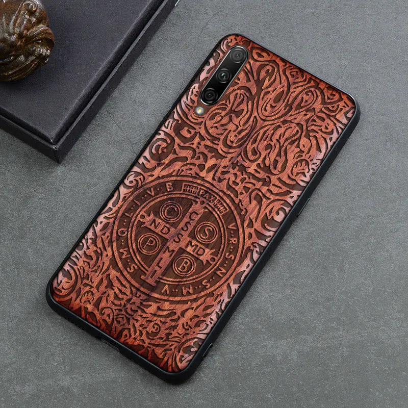 Глобальная версия чехла для Xiaomi Mi 9 lite бугический Оригинальный Деревянный чехол