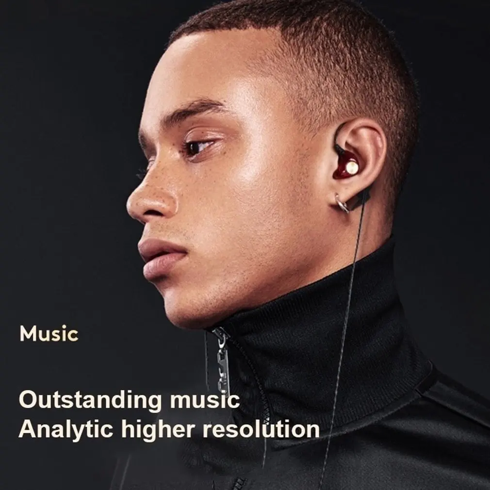 

Android Mobile Phone Drive-by-Wire Headset Metal Heavy Bass Computer PC Headset in-Ear Sports Headset