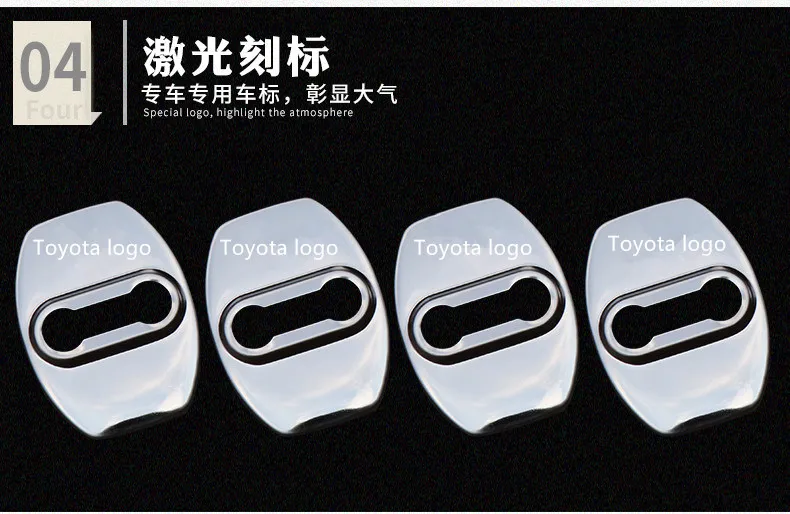 Застежка дверного замка из нержавеющей стали защитный чехол для Toyota Land Cruiser 200 Prado