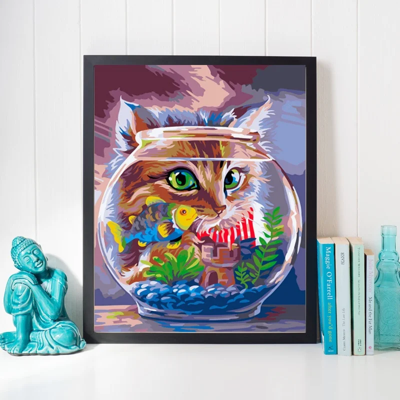 Картина из страз Love.Thank с животными животное кошка алмазная живопись полный набор