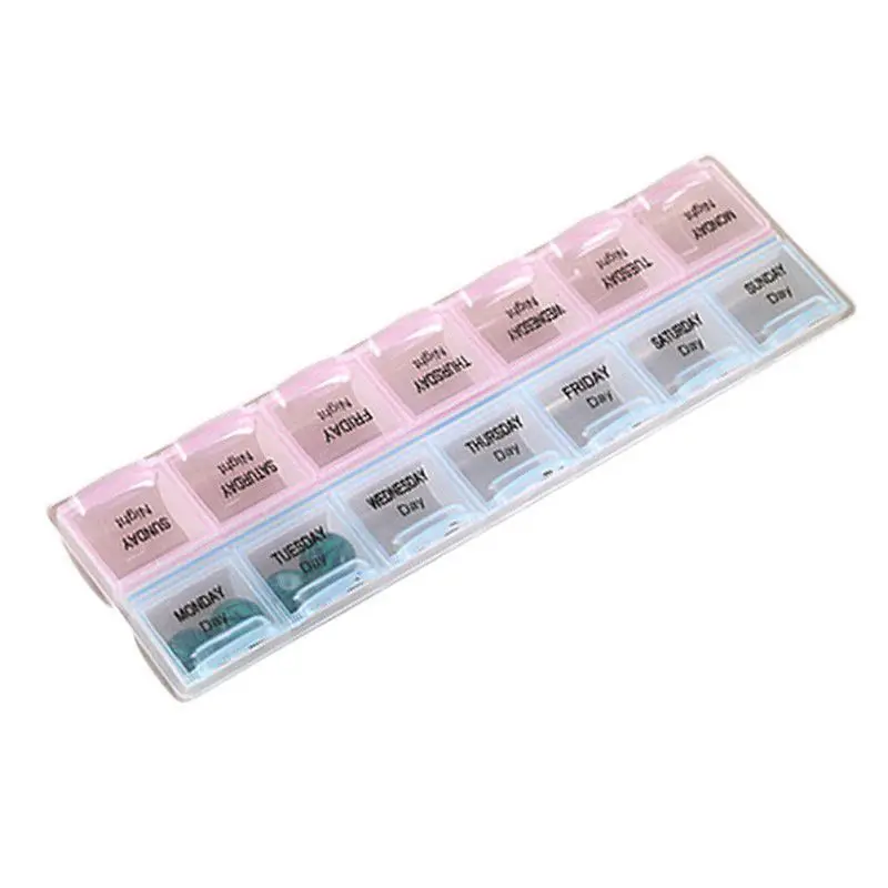 Новое поступление Еженедельник 7 дней планшет препараты 14 слотов для хранения