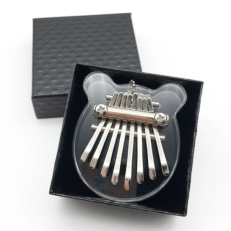 

2Pcs 8 Keys Mini Kalimbathumb Piano Crystal Kalimba Acrylic Finger Piano Musical Instrument for Kids Adult Beginners