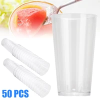 50pcs 90ml 30z mini dessert shooter cup cube disposable trapezoid dish tray cake sauce pudding cups party kitchen accessories