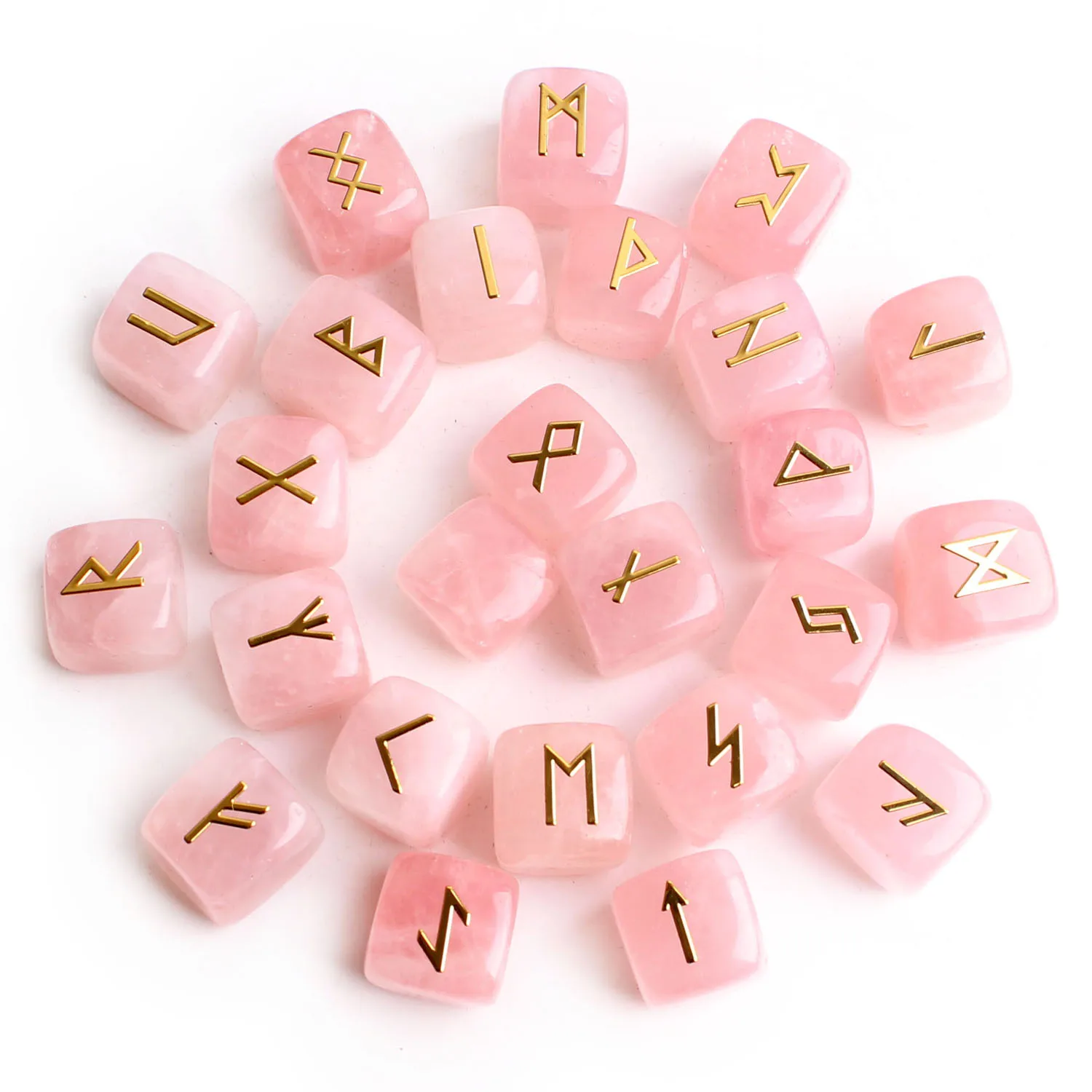 25Pcs Natural Chakra Various Cube Crystals Runes Metal Sticker Symbol Fortune-telling Divination Rock Stones Reiki Healing Gift | Дом и сад