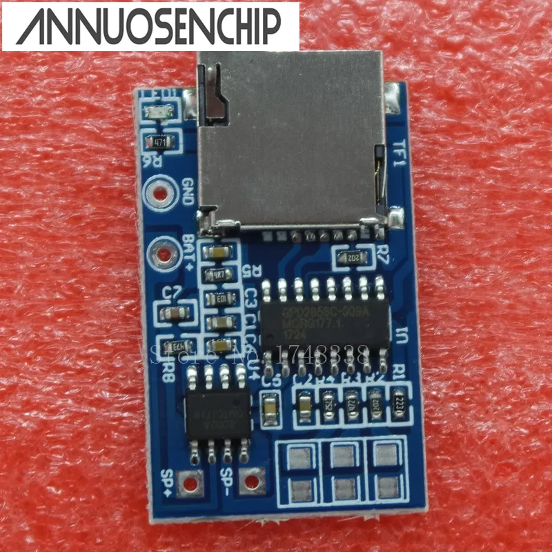 2PCS GPD2846A TF Card MP3 Decoder Board 2W Amplifier Module for Arduino GM Power Supply Module