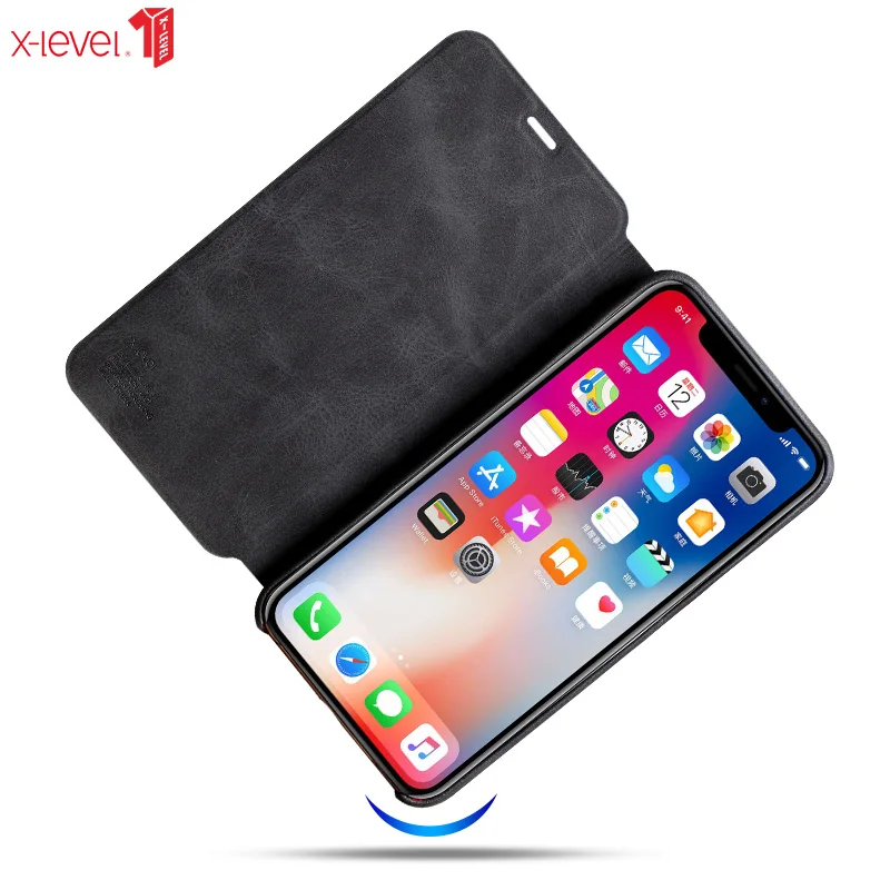 X-Level Роскошный кожаный чехол s для iPhone 11 Pro XS Max XR X 8 8 6 6S 7 Plus полный защитный деловой чехол