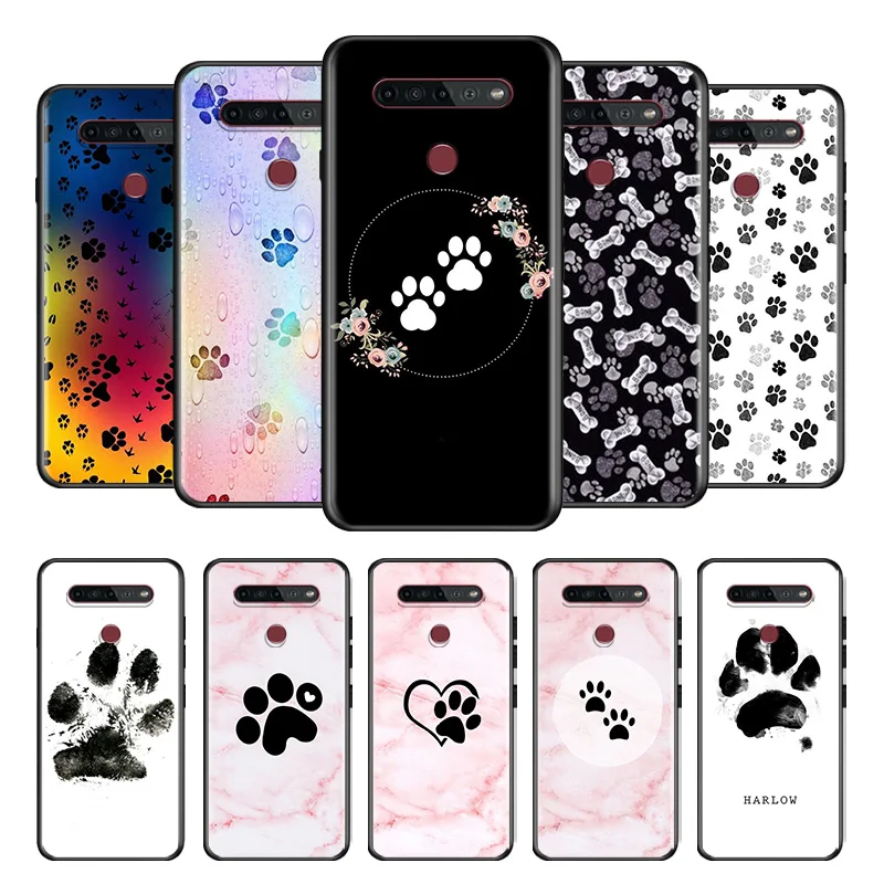 

Best Friends Dog Paw For LG G8 V30 V35 V40 V50 V60 Q60 K40S K50S K41S K51S K61 K71 K22 ThinQ 5G Phone Case