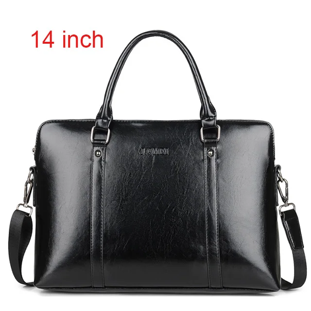 black 14 inch Женская сумка для ноутбука 14 15,6 дюймов, деловой портфель s из искусственной кожи, женский портфель, женская сумка для ноутбука, переносная офисная сумка - Цвет: black 14 inch