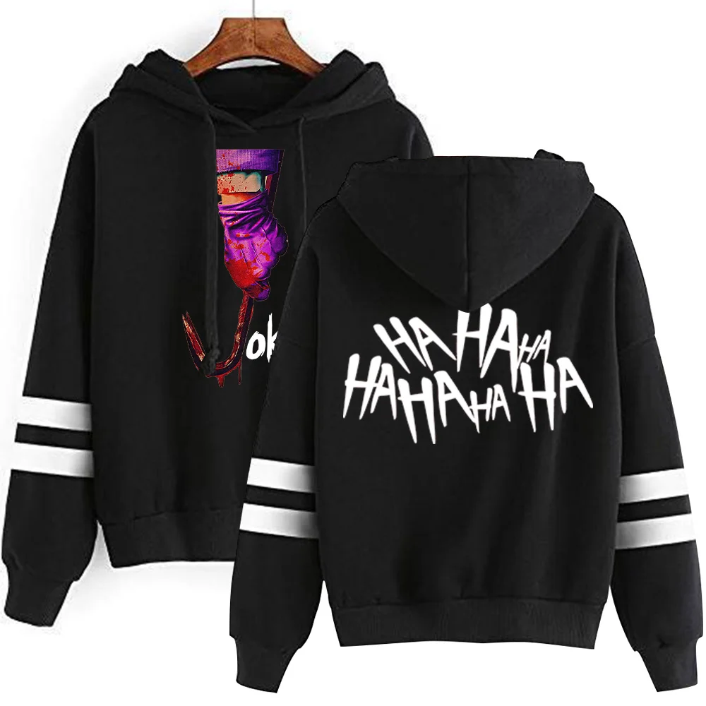 

Haha Joker Printed Sweatshirt Hoodies Men and Women Hip Hop Funny Autumn Streetwear Coat Jacket For Couples Clothes