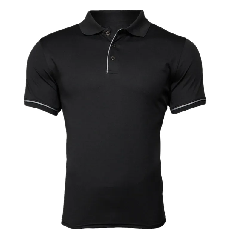 Бренд Camisa masculina мужские рубашки поло быстросохнущие с коротким рукавом мужские рубашки поло спортивные майки Golftennis размер плюс Мужской топы