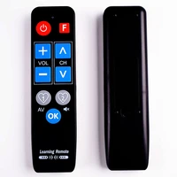 ir learn universal remote control for tv box dvd stb vcr hifi tv heater 9 big buttons learning controller