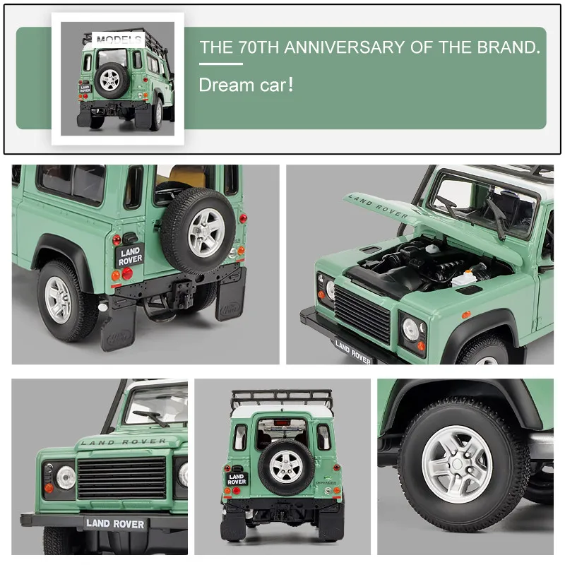 Welly 1:24 Land Rover Defender модель автомобиля из сплава Литые и игрушечные автомобили