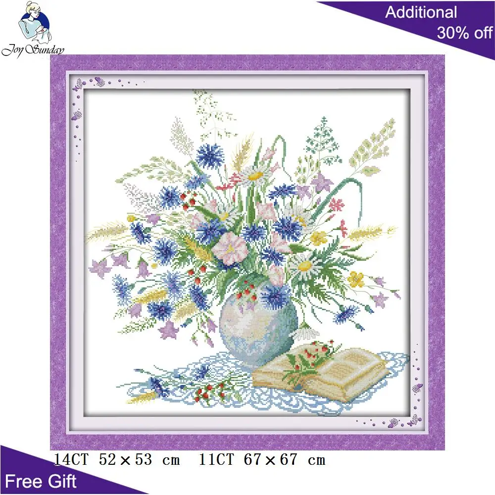 Набор для вышивки крестом Joy Sunday Daisy H303 14CT 11CT набор рукоделия с вышитыми ромашками