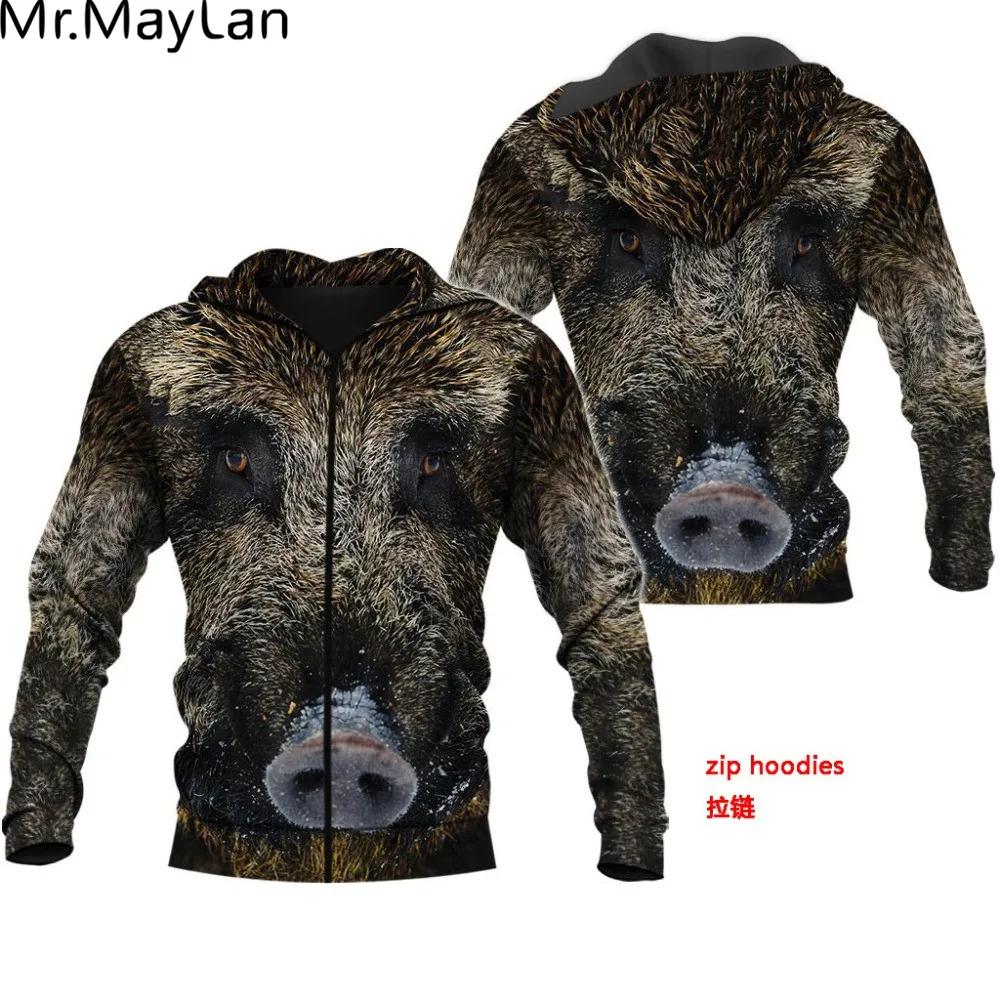 

New Boar hunting 3D All Over Printed Shirts 3D Print Hoodie/Sweatshirt/Zipper Man Women Jungle hunting Wild boar tops Drop ship