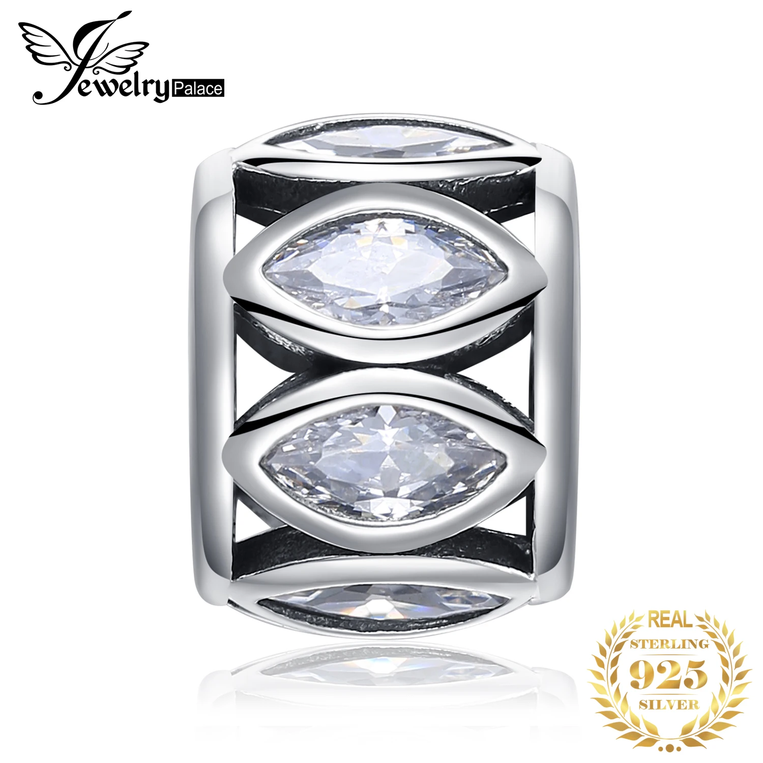 JewelryPalace 925 пробы серебро Винтаж огранка маркиз кубического циркония Шарм Бусины