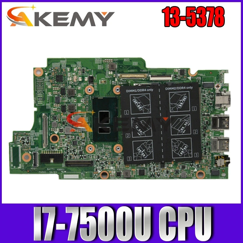

CN-0W25G6 original mainboard For DELL Inspiron 13-5378 with I7-7500U Laptop motherboard