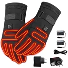 Перчатки с электроподогревом для катания на мотоцикле и лыжах, 3,7 в, 4000 мАч, с аккумулятором, грелка для рук, для охоты, рыбалки, велоспорта