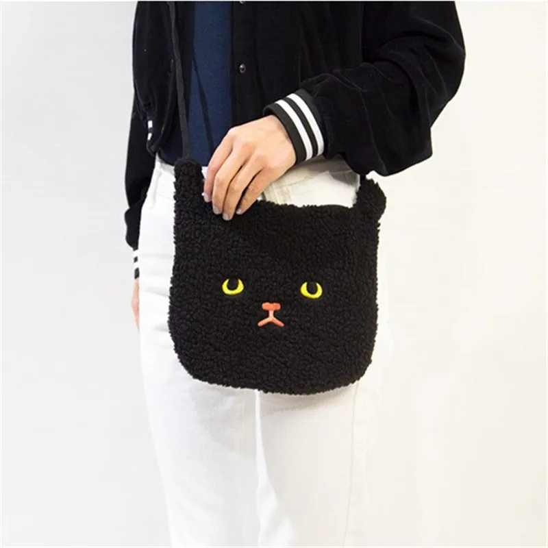 

Bentoy Kawaii Plush Designer Crossbody Bag Milkjoy Cat Circular Cute Flannel Winter Cartoon Style Handbag for Toddlers 2020