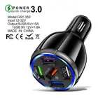 Автомобильное зарядное устройство с пятью USB-портами, быстрое зарядное устройство 15 А, зарядное устройство QC3.0 для смартфонов, Универсальное Автомобильное мини-зарядное устройство для IPhone, Xiaomi, Huawei, Sumsung