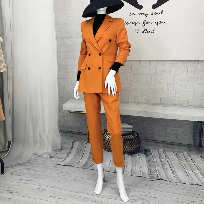 

2021 new Blazer two piece set women spring new arrival Korean elegant casual OL suit Ankle-Length Pants