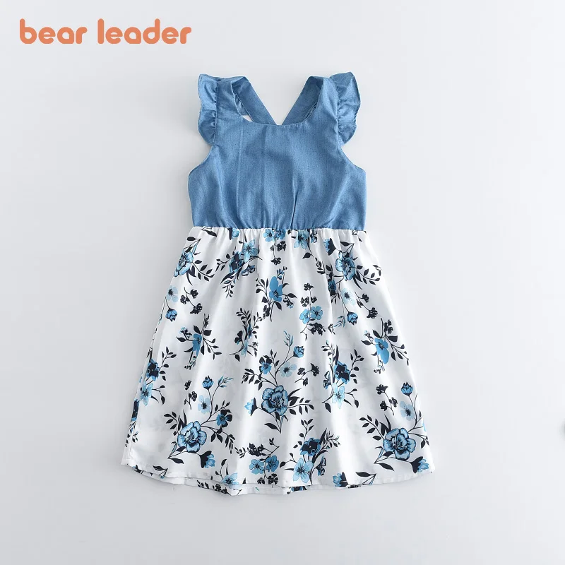 

Bear Leader Baby Girls Floral Dresses New Summer Fashion Kids Girl Patchwork Ruffles Costumes Princess Casual Vestidos For 2-8Y