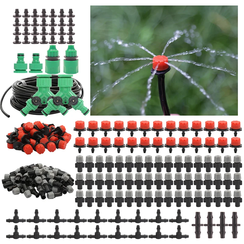 

30m Automatic Micro Drip Irrigation System Garden Irrigation Spray Self Watering Kits with Adjustable Dripper