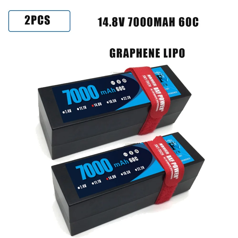 DXF Lipo 4S аккумулятор жесткий чехол 14,8 V 7000mAh 60C 120C AKKU для 1:8 1:10 RC автомобиль E Багги Truggy Грузовик Лодка вертолет Квадрокоптер