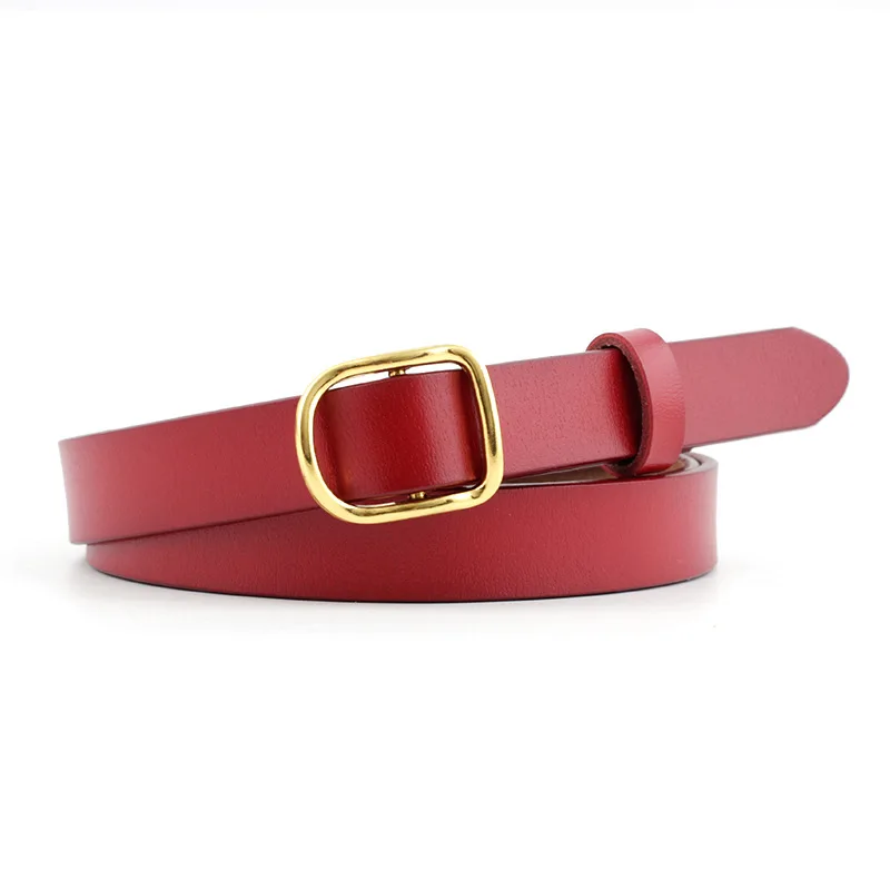 

Women Faux Leather Belts Candy Color Thin Skinny Waistband Adjustable Belt Women Dress Strap