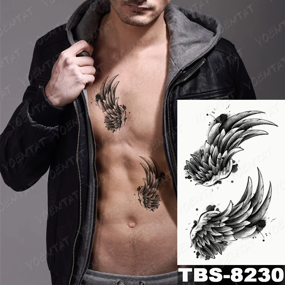 Водостойкая временная татуировка наклейка дракон меч воин флэш-татуировки