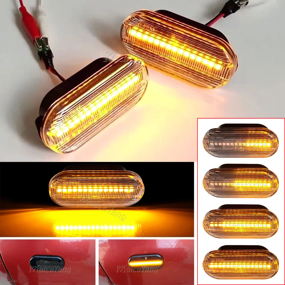 2pcs Dynamic Blinker LED Turn Signal Light Side Marker Lamp For SEAT Ibiza 6L Leon 1M Altea Alhambra Exeo Toledo Cordoba Arosa | Автомобили