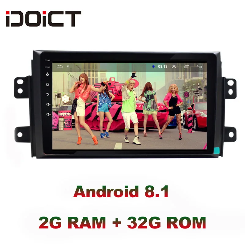 IDOICT Android 8 1 IPS 2G + 32G ядерный автомобильный DVD плеер GPS навигация Мультимедиа для Suzuki