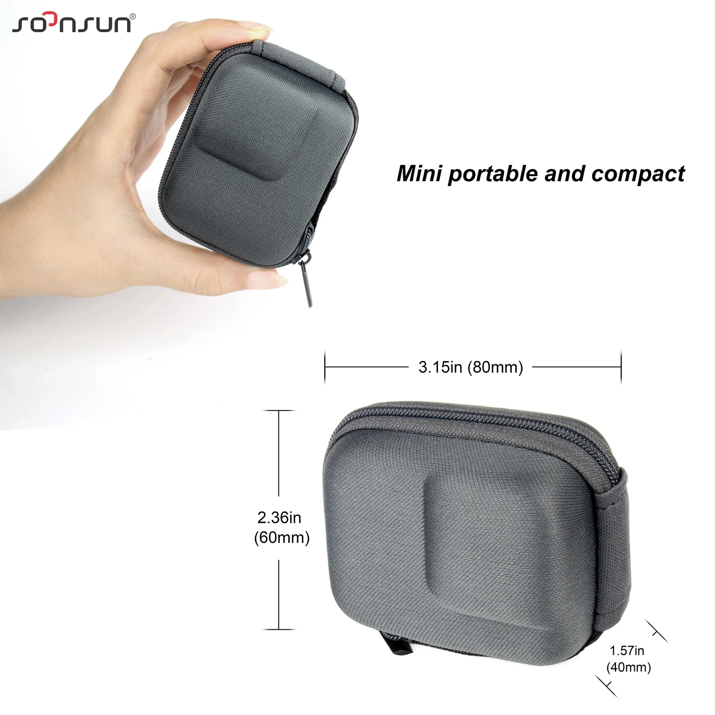 SOONSUN сумка для хранения чехол GoPro Hero 10 9 черный портативный мини-бокс компактный