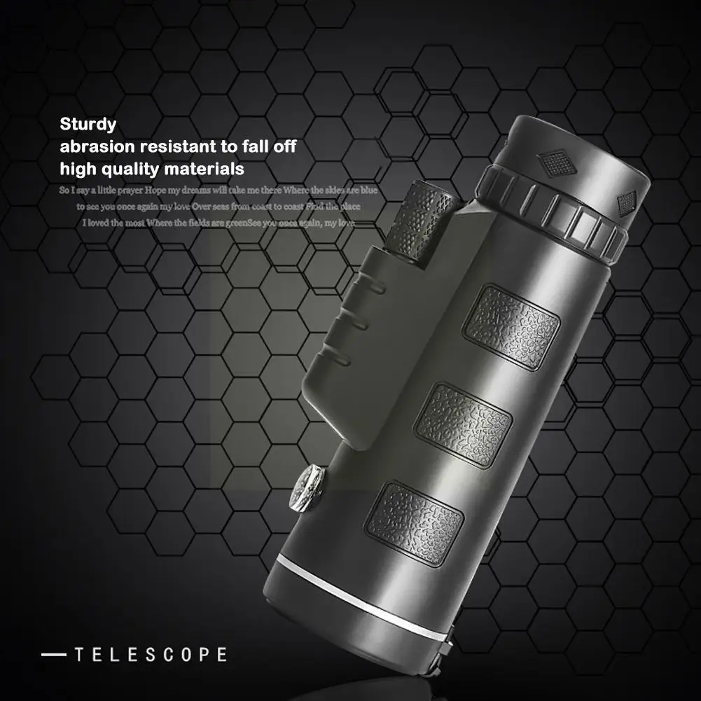 

Telescope Zoom Monocular Binoculars With Smartphone Holde&tripod Pocket Night Bak4 Weak Telescope Fmc D3l6
