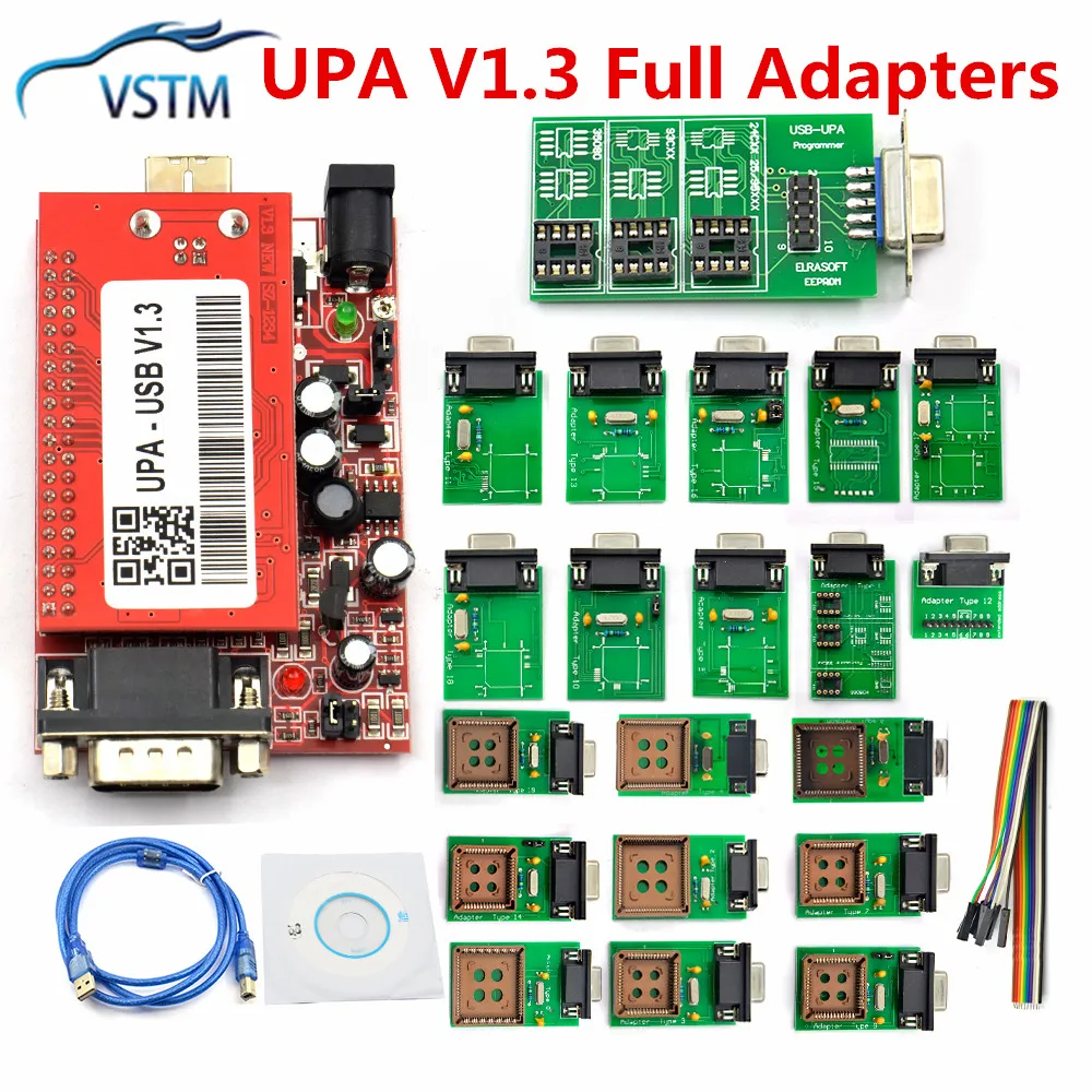 USB программатор UPA V1.3 полный адаптер инструменты для настройки микросхем ECU