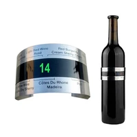wine collar thermometer bar beverage tool clever bottle snap thermometer lcd display clip sensor for champagne beer red wine