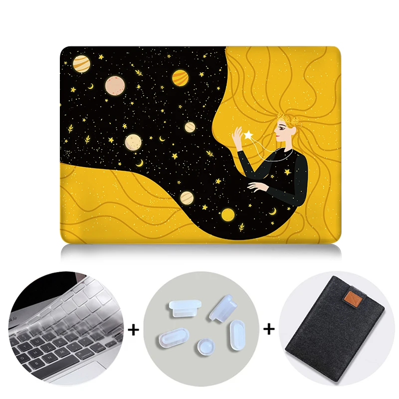 Чехол для ноутбука с мультипликационным принтом MTT для Macbook Air Pro retina 11, 12, 13, 15 дюймов с сенсорной панелью, защитный чехол 13,3 дюйма - Цвет: MB03