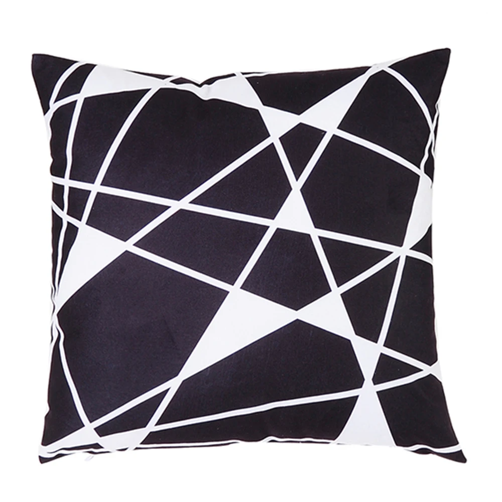 

Simple Line Marble Diamond Shape Pillowcase Short Plush Soft And Comfortable Pillow Case Cover Household Supplies