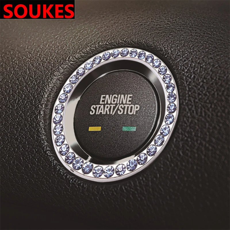 1 шт. кнопка запуска автомобиля декоративное кольцо Алмазная наклейка для Citroen C5 C4