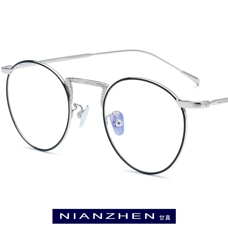Мужские и женские винтажные очки B Titanium круглые оптические оправы для