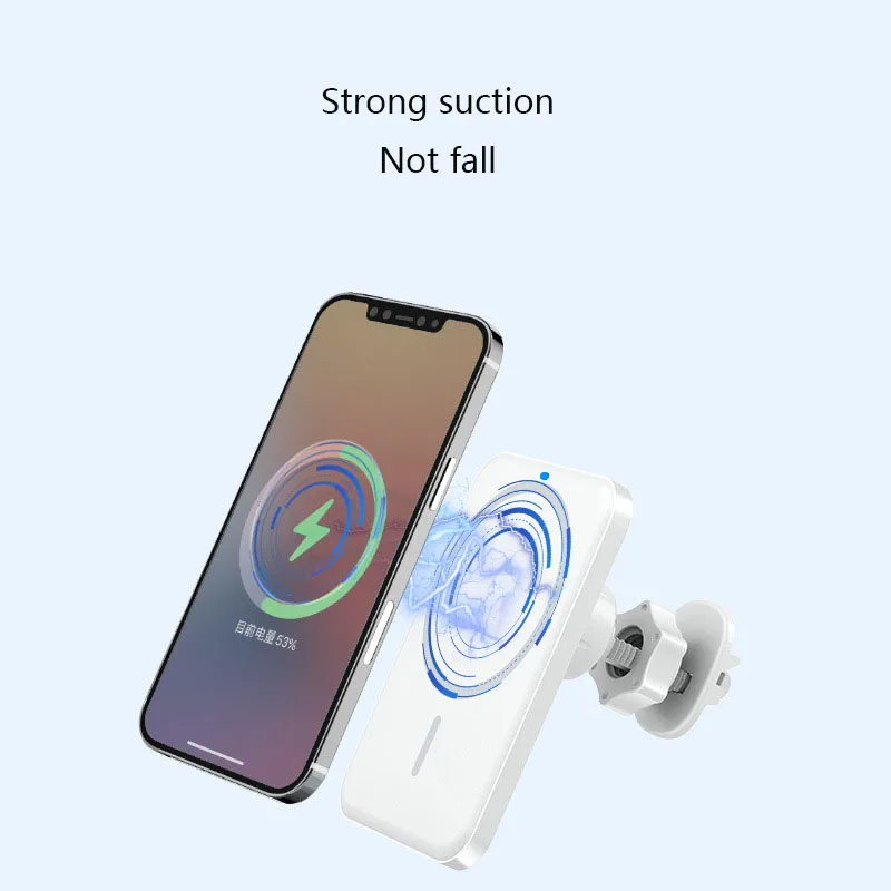 

Car wireless charging rotating wireless charging board magnetic mobile phone navigation bracket air outlet 15W fast charging
