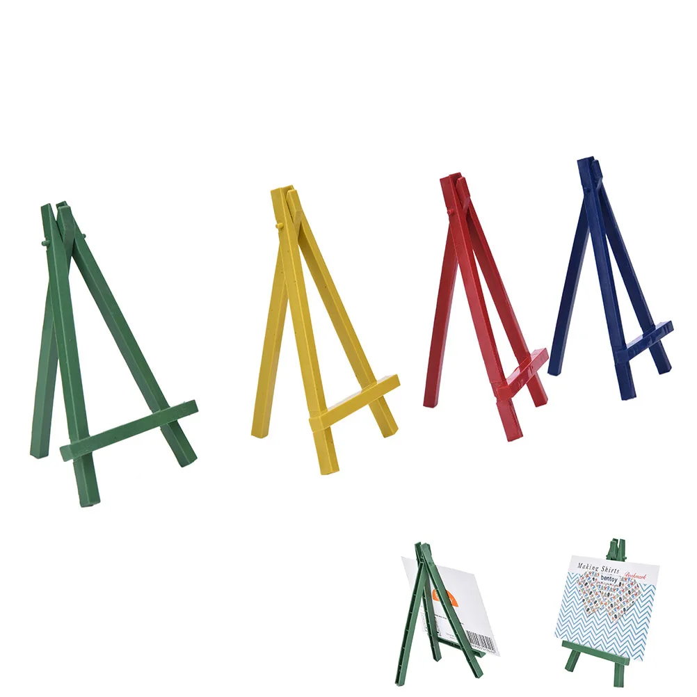 

2Pcs Mini Plastic Artist Easel Wedding Number Place Name Card Stand Display Holder Frame Cute Desk Decor DIY Supplies 9 x16cm