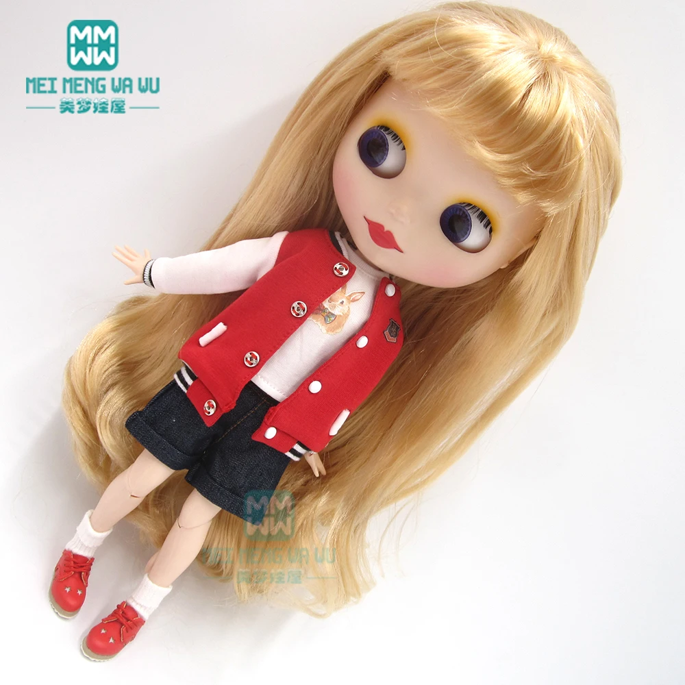 Blyth одежда модная бейсбольная форма шорты красная обувь для Azone 1/6 аксессуары