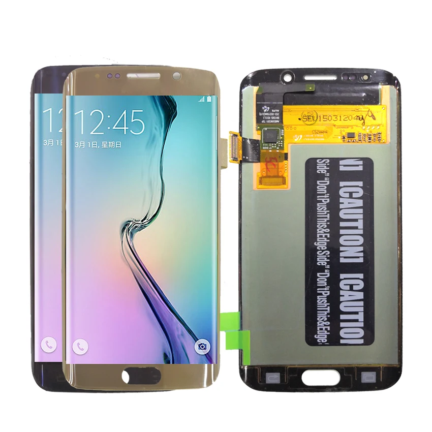 ЖК дисплей AMOLED для SAMSUNG Galaxy S6 edge дигитайзер сенсорного экрана G925 G925I G925F детали
