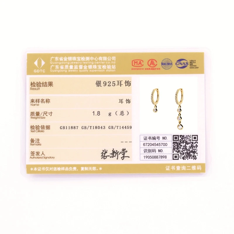 

BOAKO Sterling 925 Silver Romantic sweet Earrings crystal For ladies festival Valentine's Day Gift Small Hoop Ear Bone Zircon