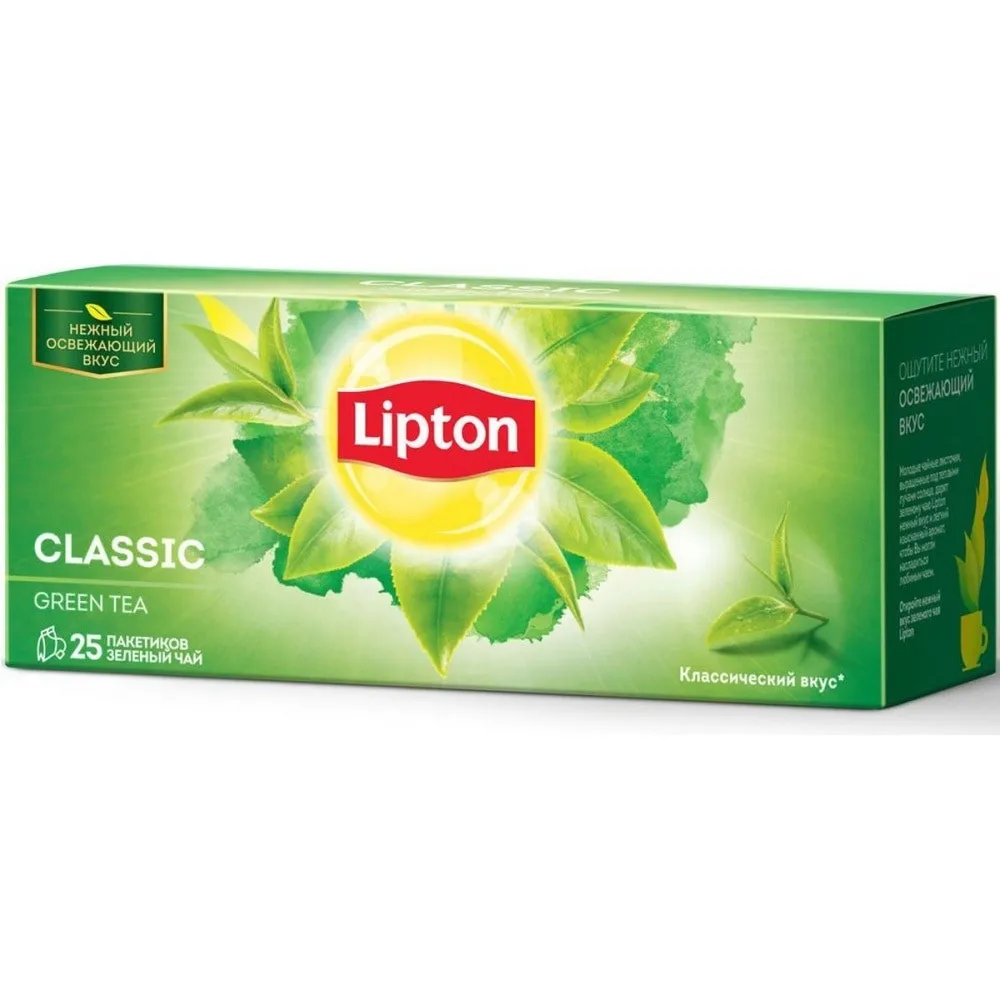 Чай Lipton &quotClassic Green Tea&quot зеленый 25 пакетиков|Зеленый чай| |