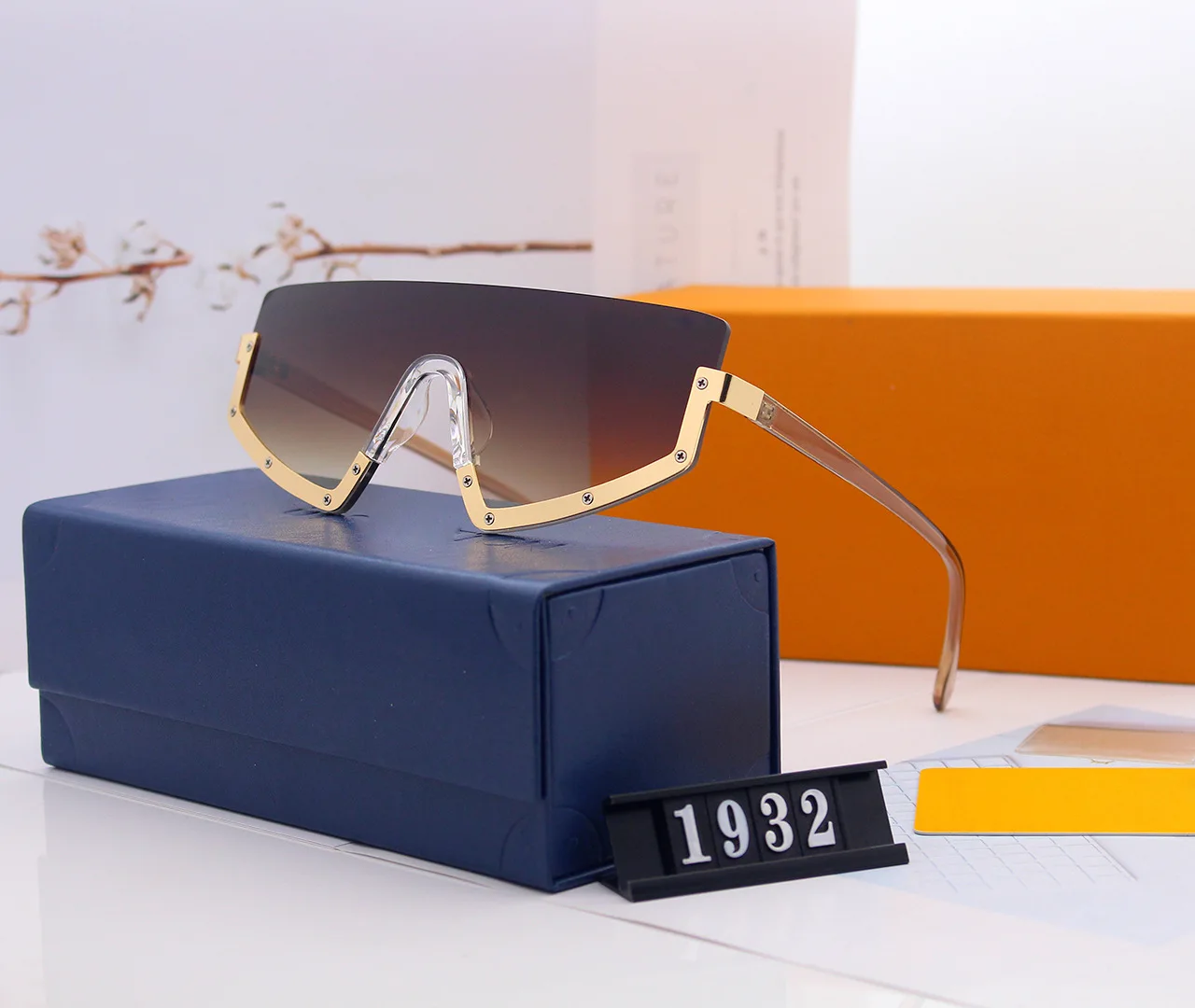 

Designer Original Brand Polarized Goggles Sunglasses Women Men Oversize Frame Driving Eyewear Travel Personality Glasses UV400