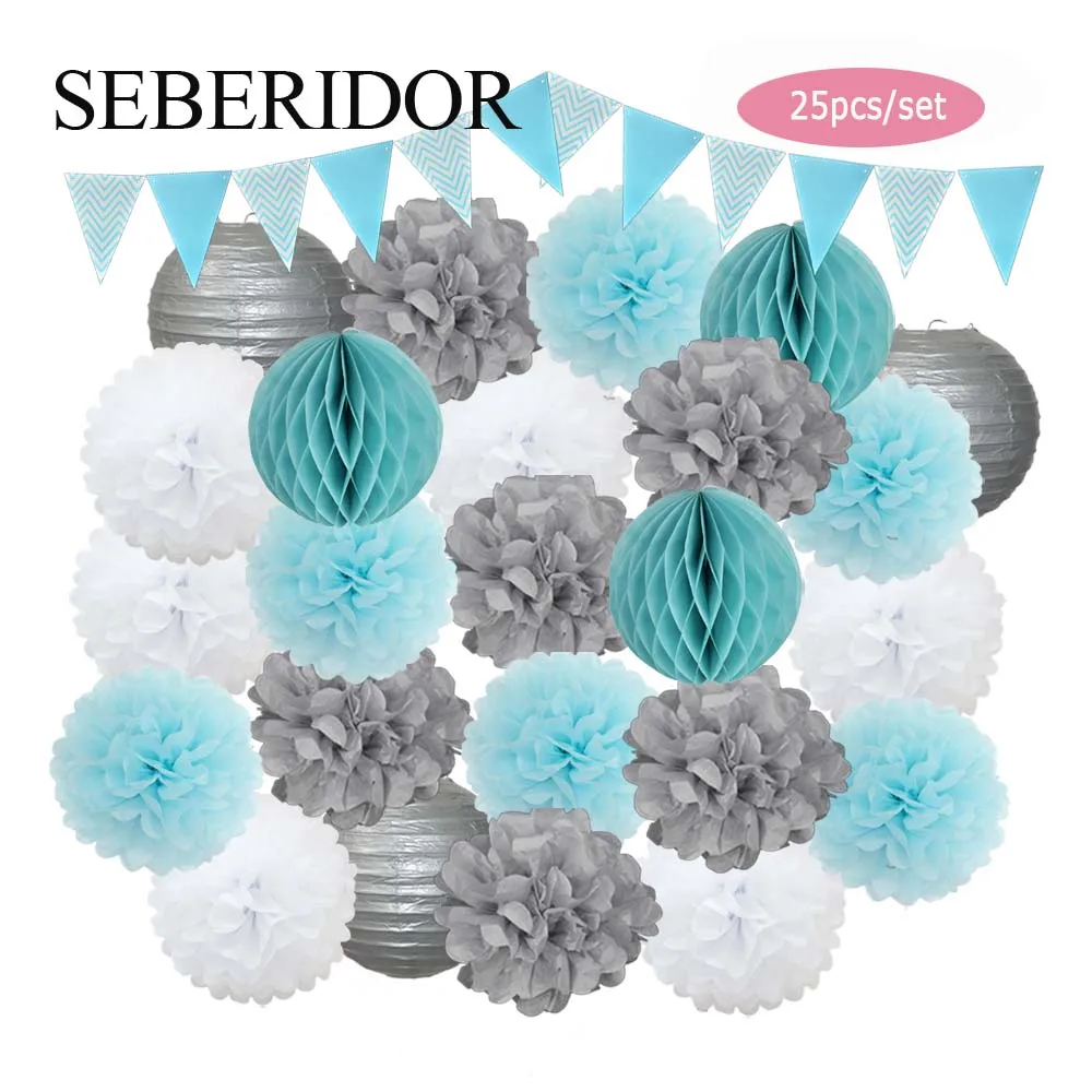 Рождественская вечеринка золотой зеленый комплект подвесные круглые бумажные