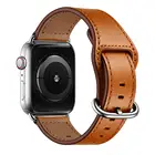 Кожаный ремешок для Apple watch 44 мм 40 мм ремешок для iWatch 42 мм 38 мм Натуральная кожа браслет для часов Apple watch 5 4 3 se 6